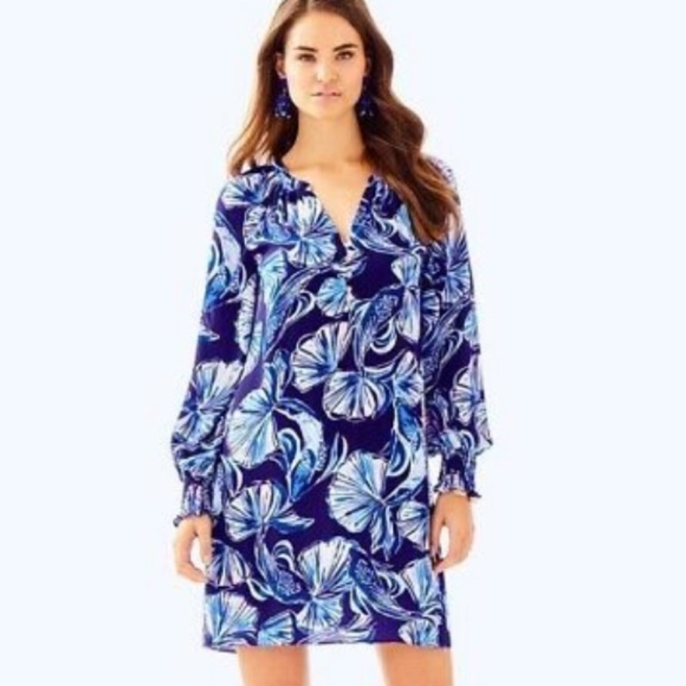 NWT Brynle Dress Bright Navy In Reel Life, Sz S - Picture 2 of 7